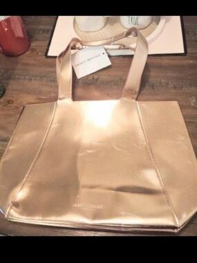 Issey Miyake Metallic Rose Gold Tote
